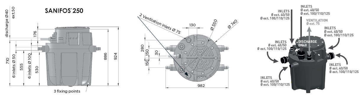 SANIFOS 280 Foseptik Tahliye Cihazı- Tek Pompalı - 280 Litre